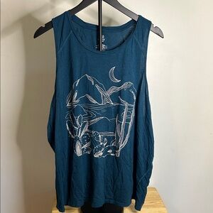Torrid Blue Graphic Tank Top